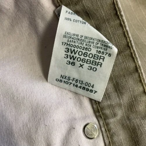 Vintage Wrangler Riggs Workwear Canvas Cargo Pants Size 36 X 30