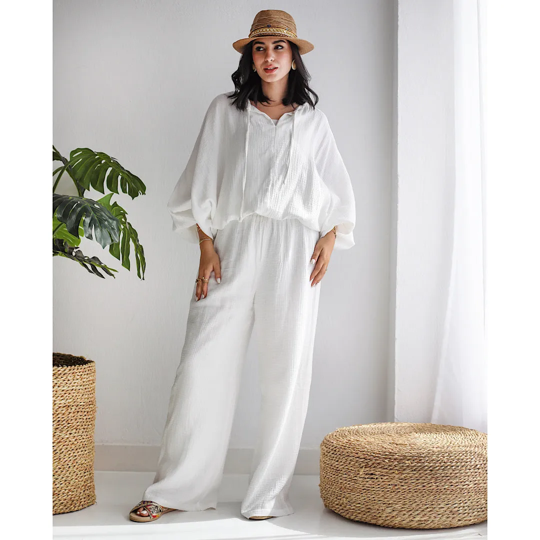 voluminous blouse matching set