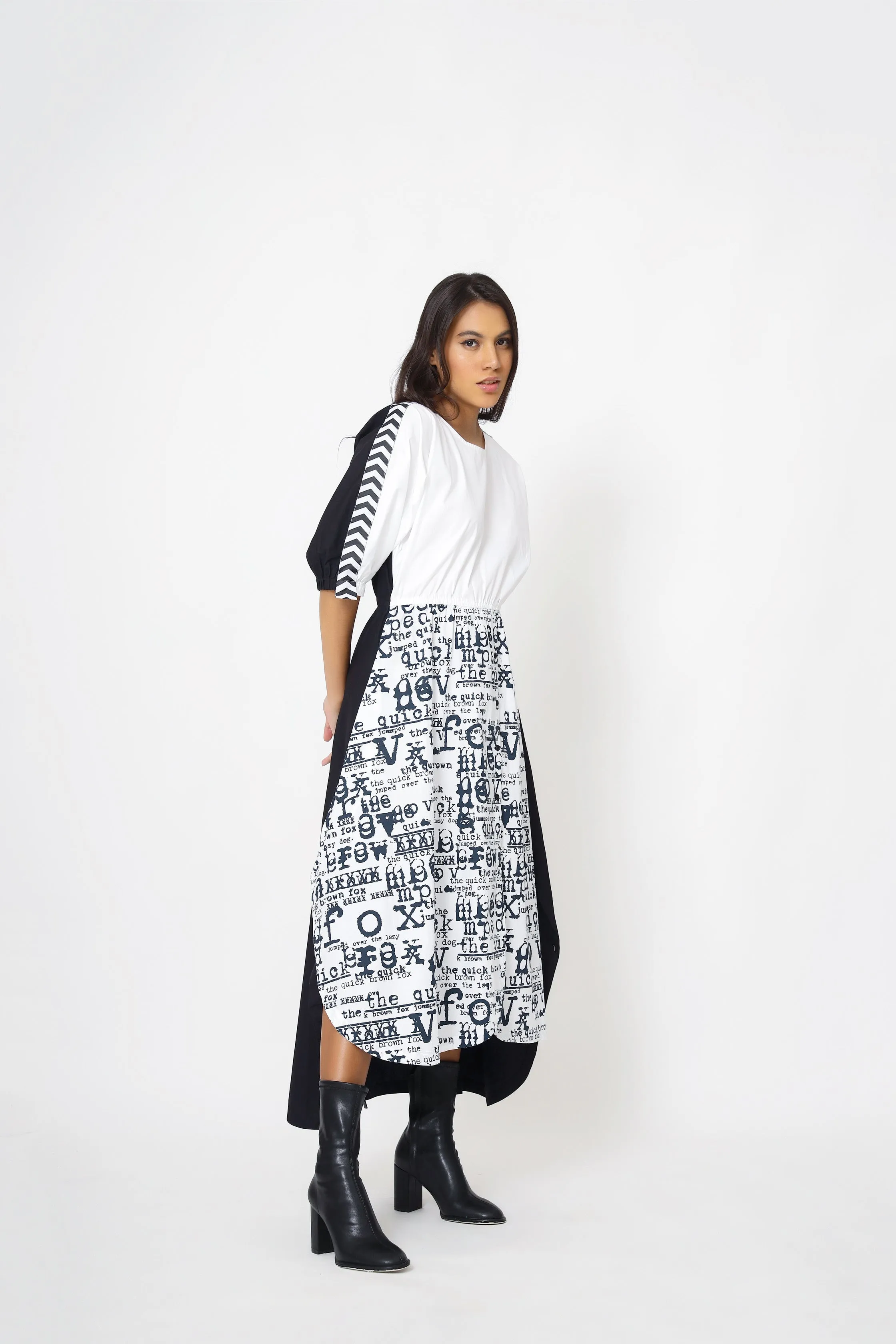 White Printed Dress