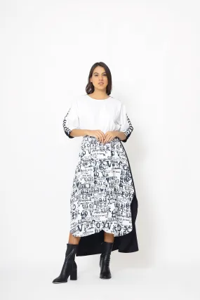 White Printed Dress