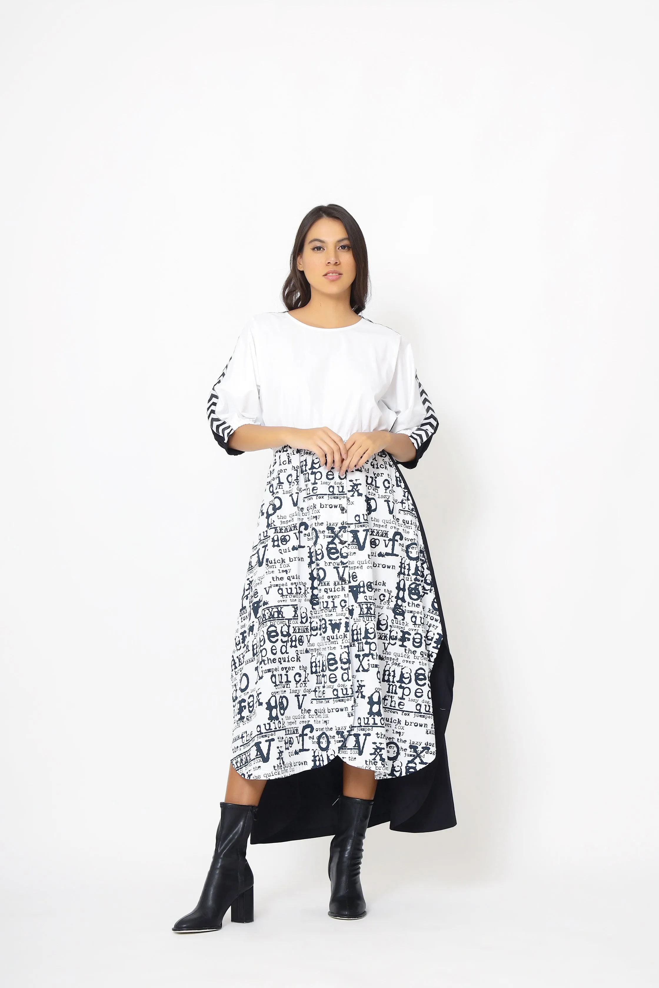 White Printed Dress