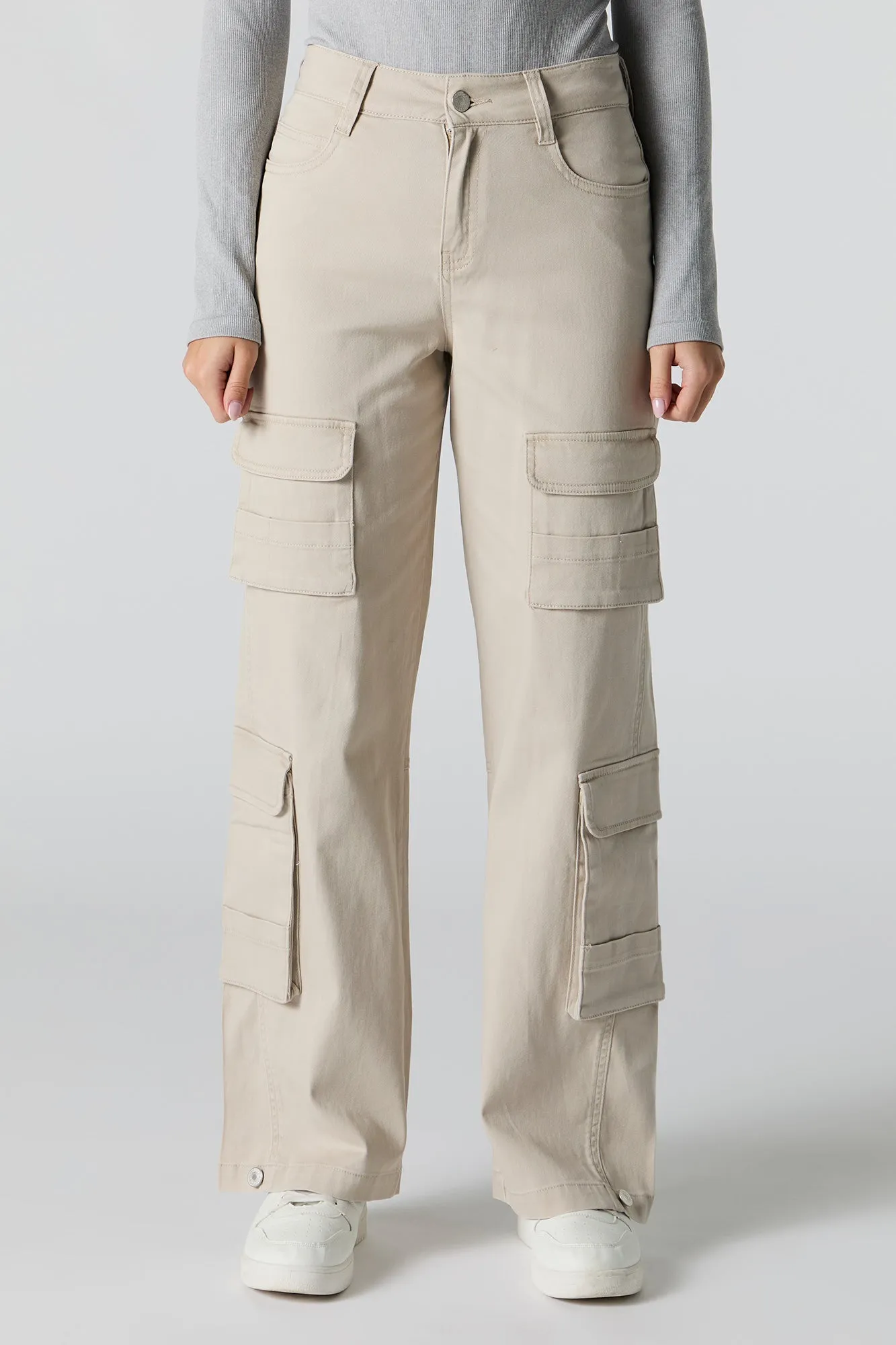 Wide Leg Multi Pocket Cargo Pants