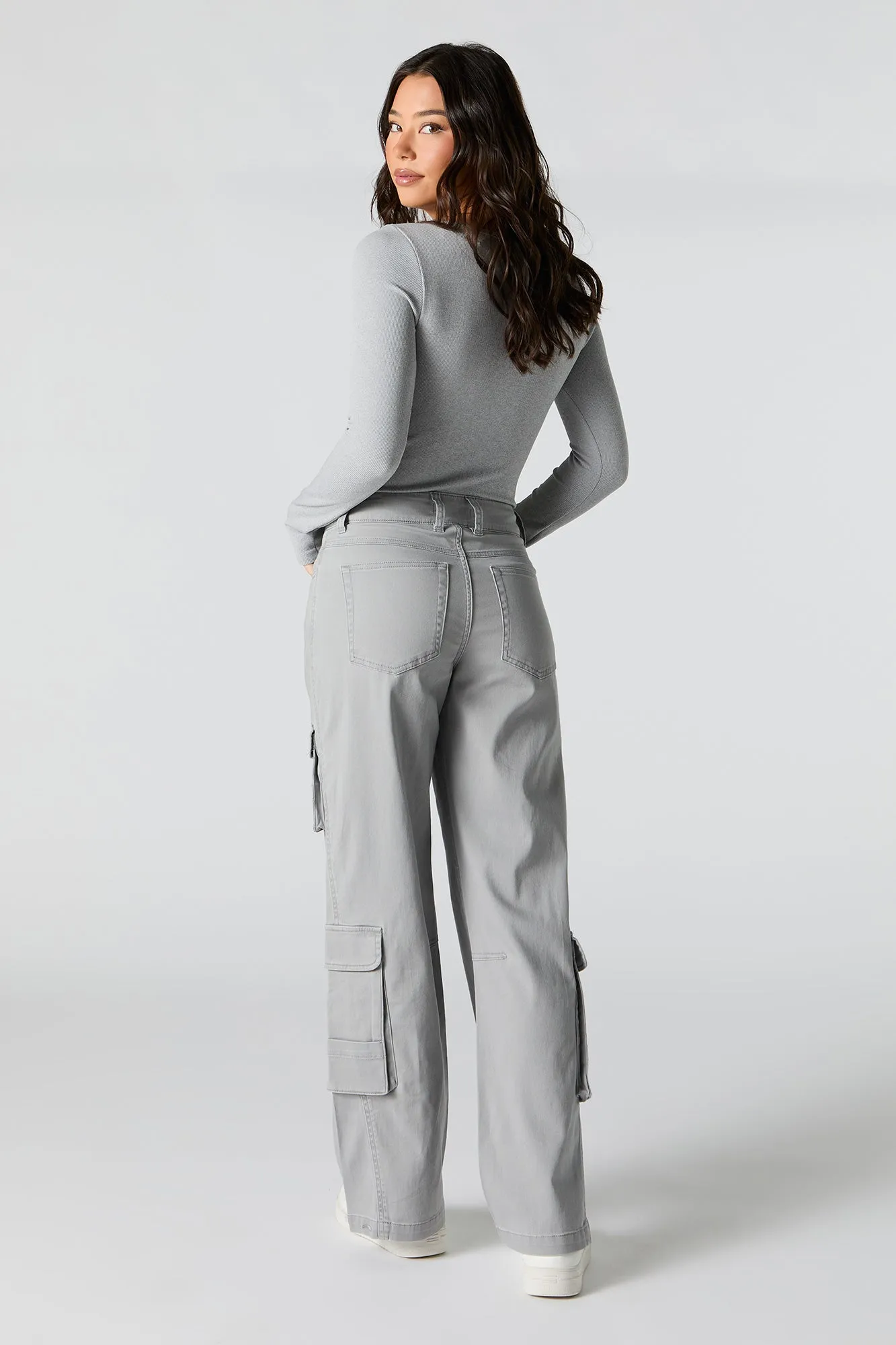 Wide Leg Multi Pocket Cargo Pants