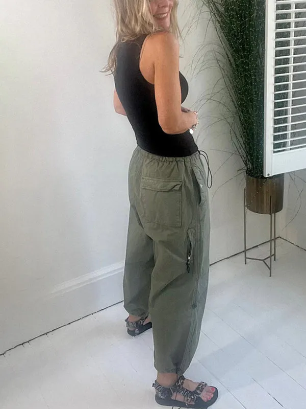 Women’s Urban Cargo Parachute Baggy Pants