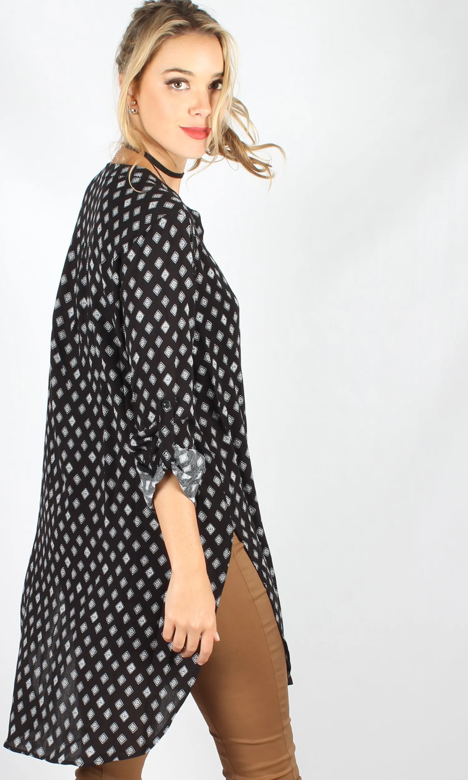 YW1796SS Button Up Long Sleeve Dress (Pack) On Sale