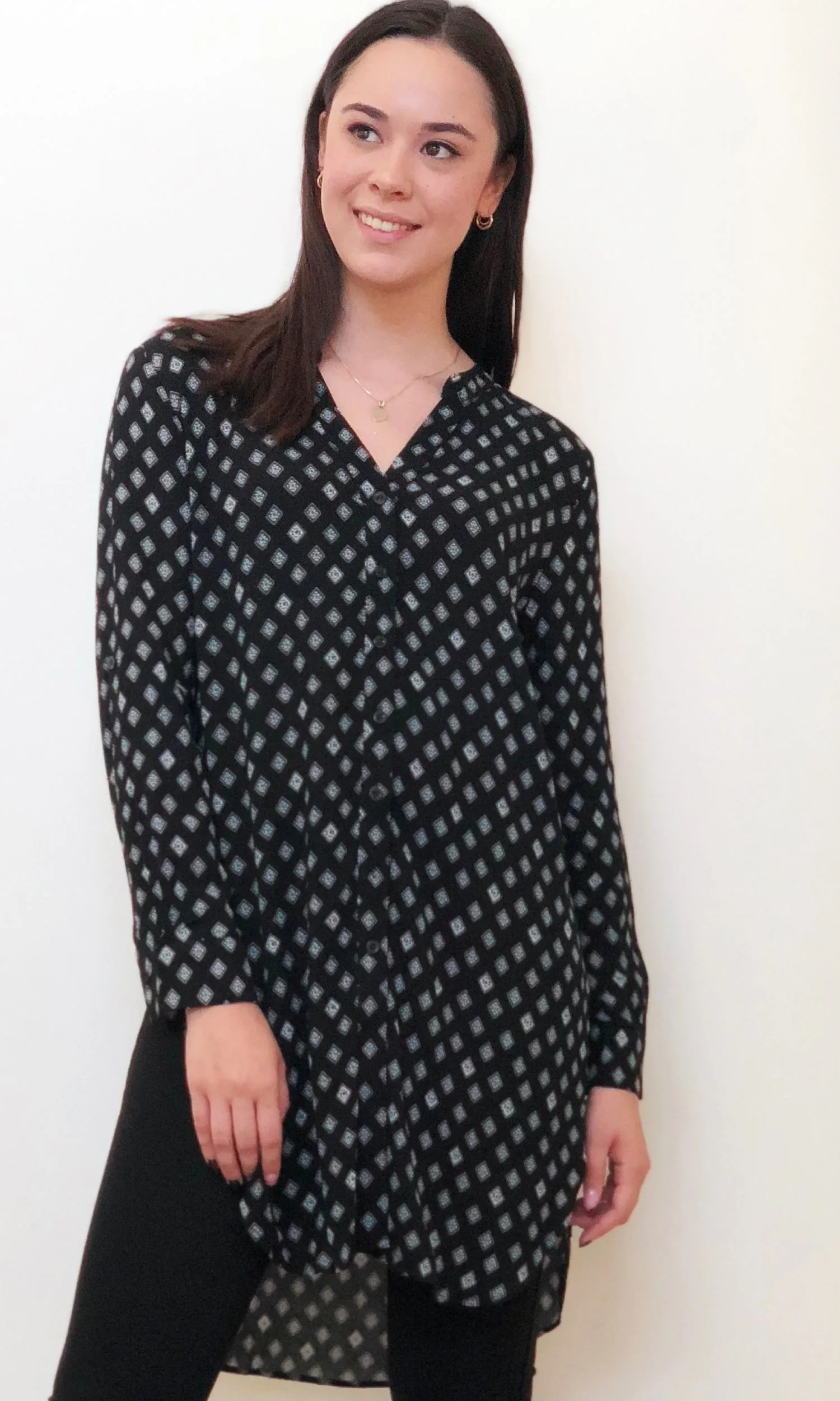 YW1796SS Button Up Long Sleeve Dress (Pack) On Sale